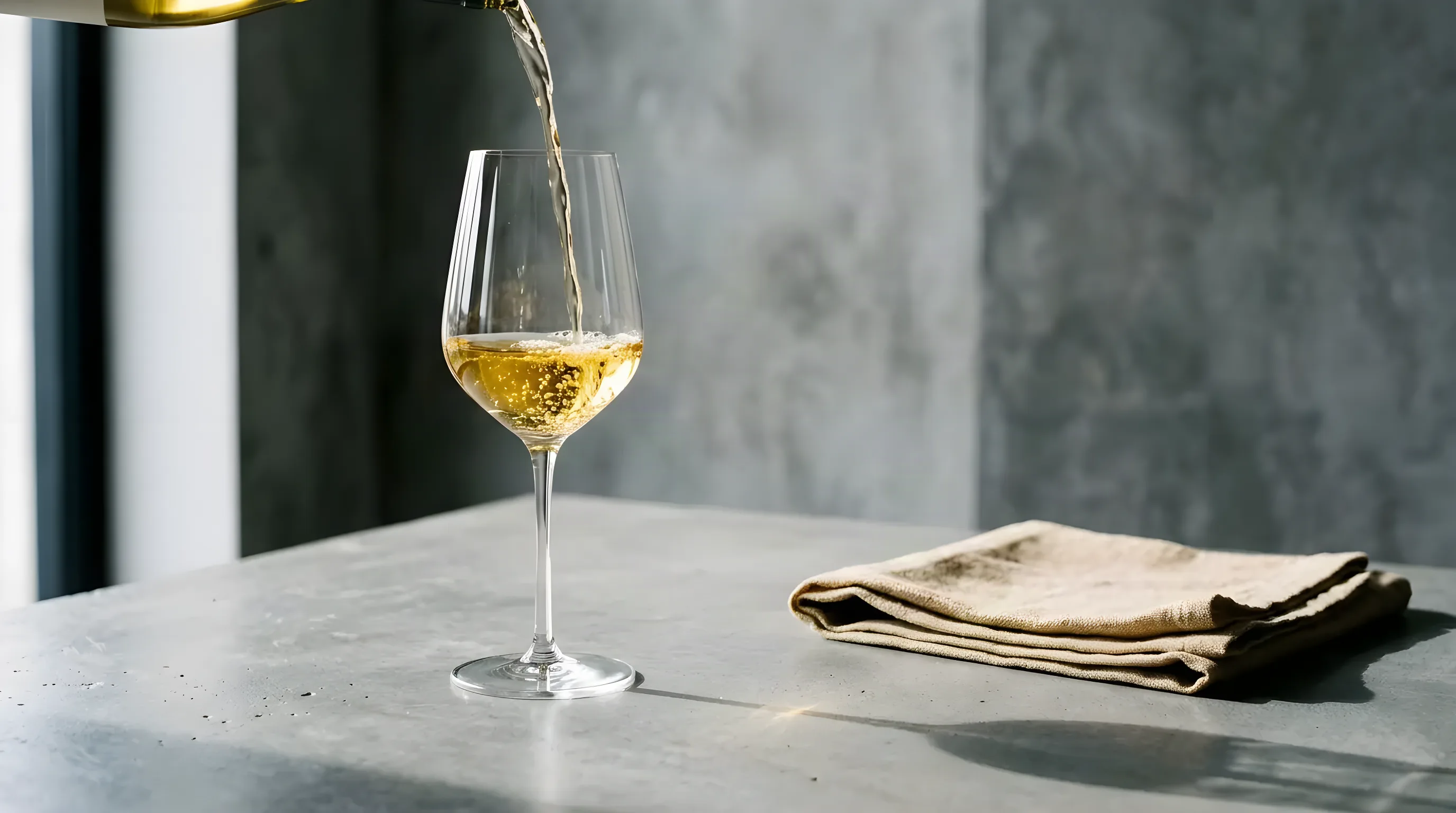 The First Pour — the painting this suite's approved direction was drawn from.