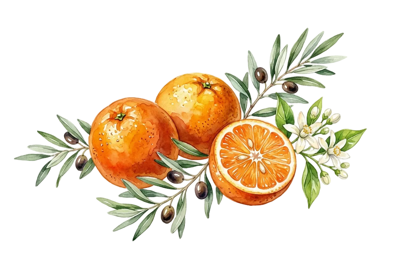 The Mediterranean Still Life — watercolour botanical
