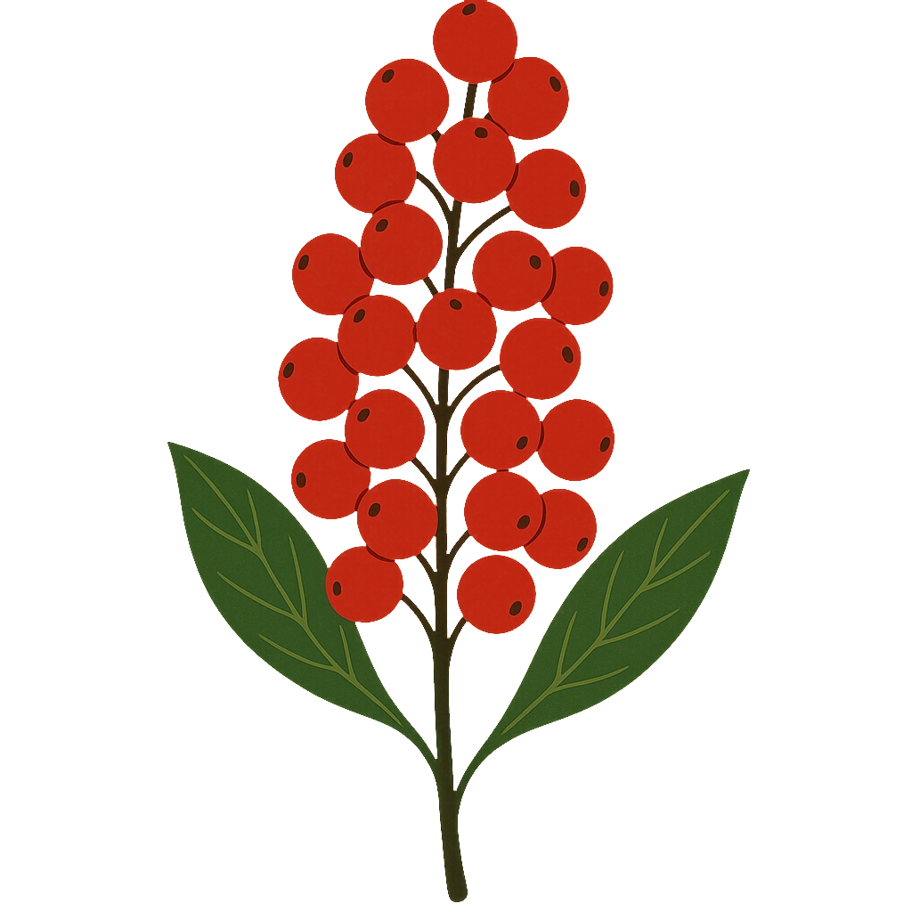 Winterberry, drawn flat